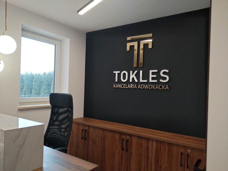 tokles- litery 3d do biura